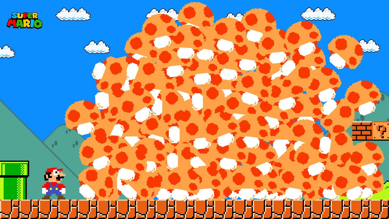 Если бы Марио использовал 999 Мега Грибов, чтобы победить Super Mario Bros.?