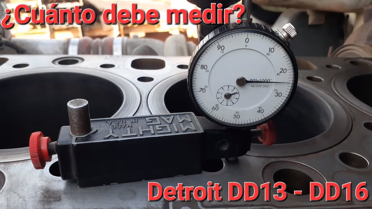 ¿Cómo medir la altura de camisas en el block de cilindros del motor? | Detroit DD13, DD15, y DD16.