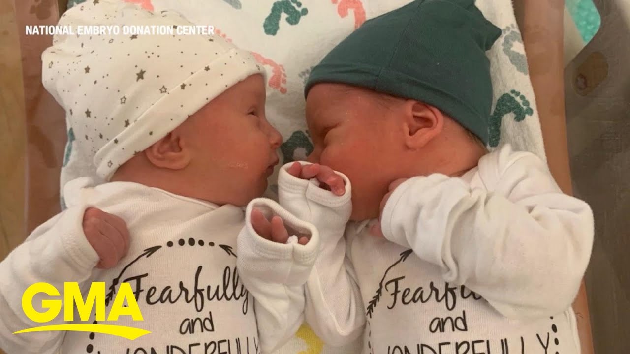 Twins born from embryos frozen 30 years ago l GMA
