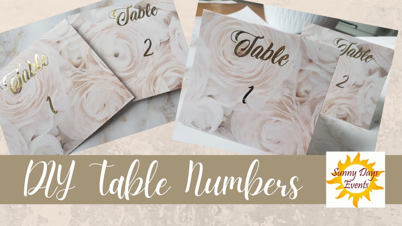 DIY FOILED Wedding Table Numbers on a Budget || Create Elegant table numbers at home