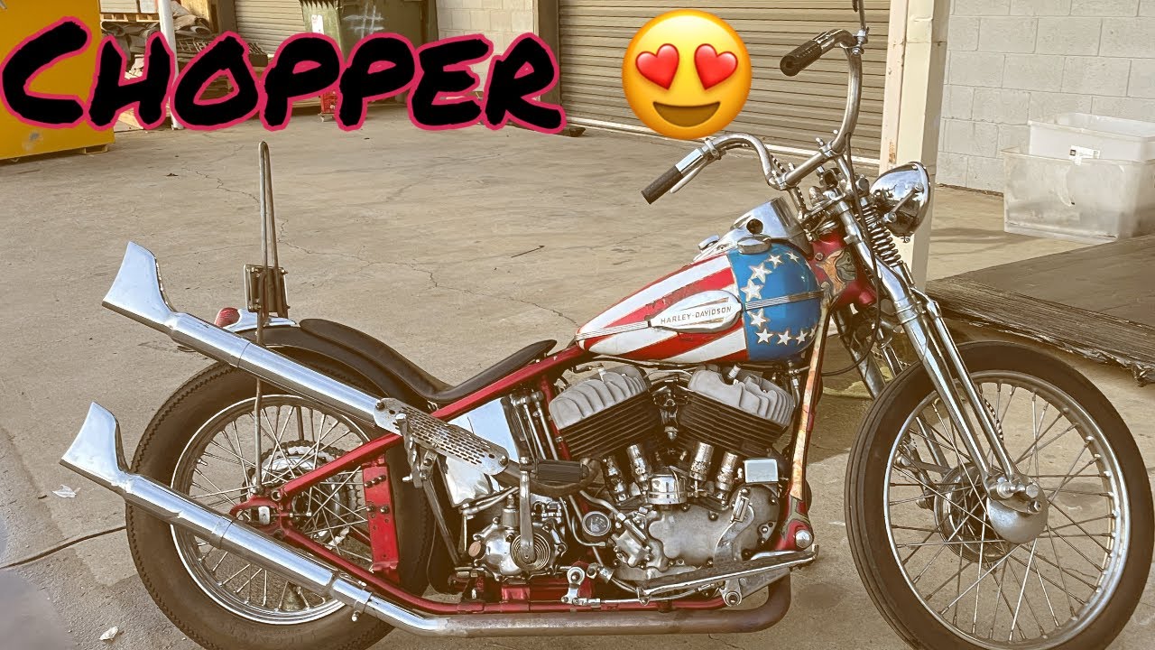 Harley Davidson 1937 ULH Chopper - START UP and walk around