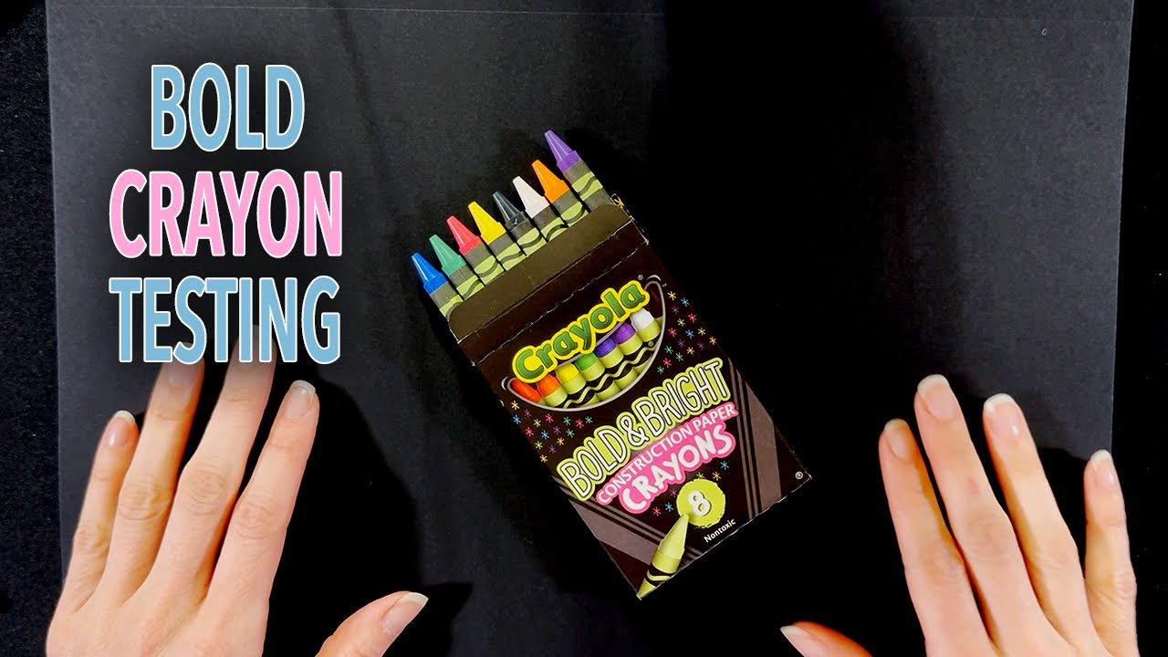ASMR | Bold Crayon Testing - drawing, coloring, whispering