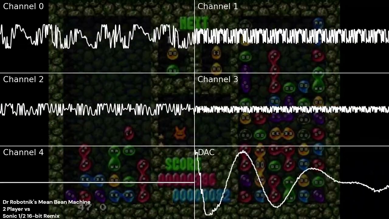 Dr Robotnik's Mean Bean Machine - 2 Player vs Sonic 1/2 16-bit Remix