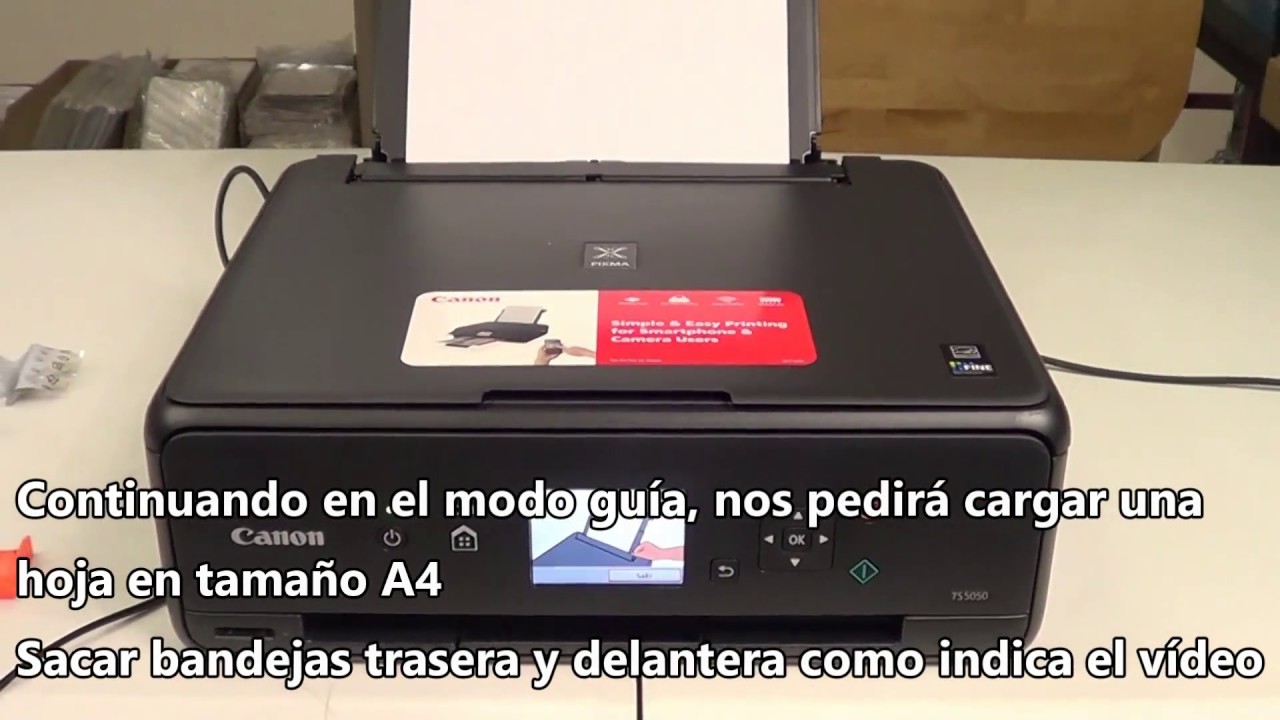 Abrir y Instalar la Impresora Canon Pixma TS5050 , cartuchos start up