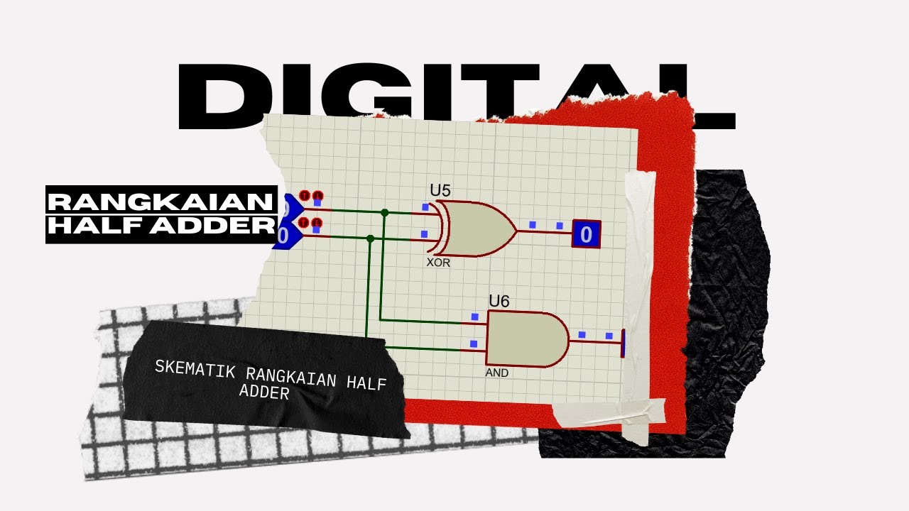 SKEMATIK HALF ADDER | RANGKAIAN DIGITAL