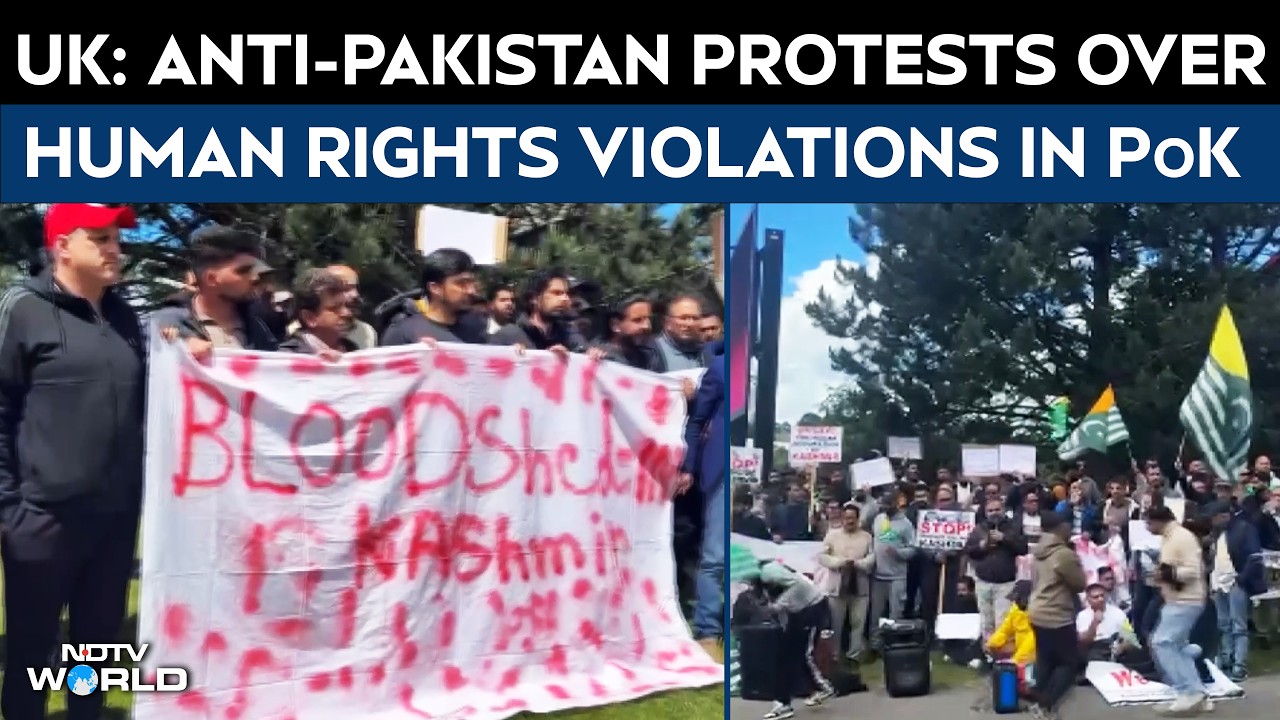 Anti-Pakistan Protest Outside Pak Consulate In UK Over Human Rights Violations In PoK