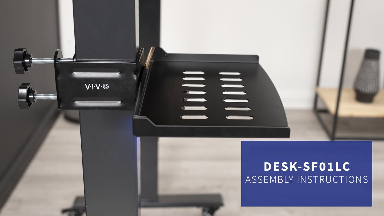 DESK-SF01LC Under Desk Leg Clamp Shelf Assembly by VIVO