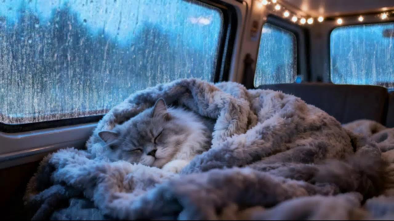 Rain and Thunder Sounds in Cozy Car | Best White Noise for Sleep