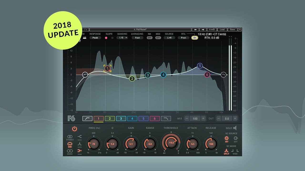 F6 Dynamic EQ Update &ndash; Now with a Real-Time Analyzer