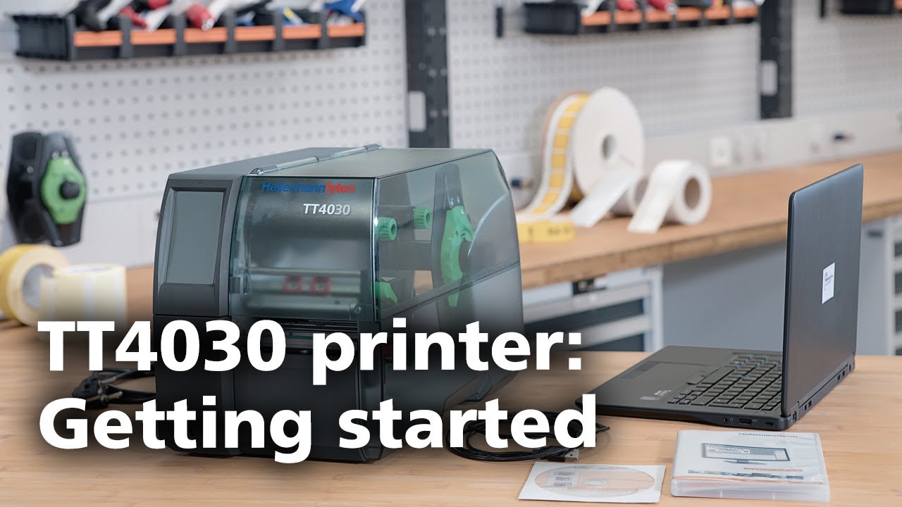 Thermal transfer printer: how to use the TT4030, tutorial video (EN)