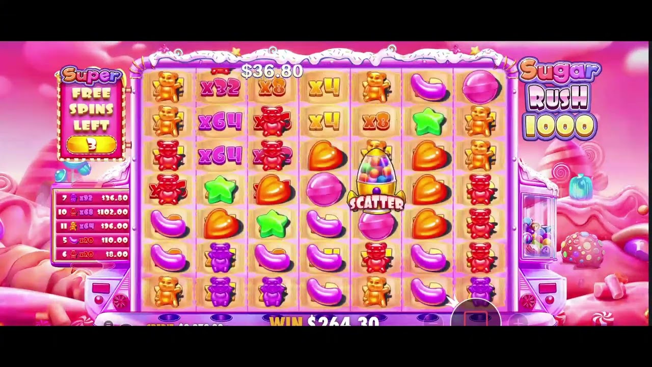 Sugar rush 1000 bonus round slot review