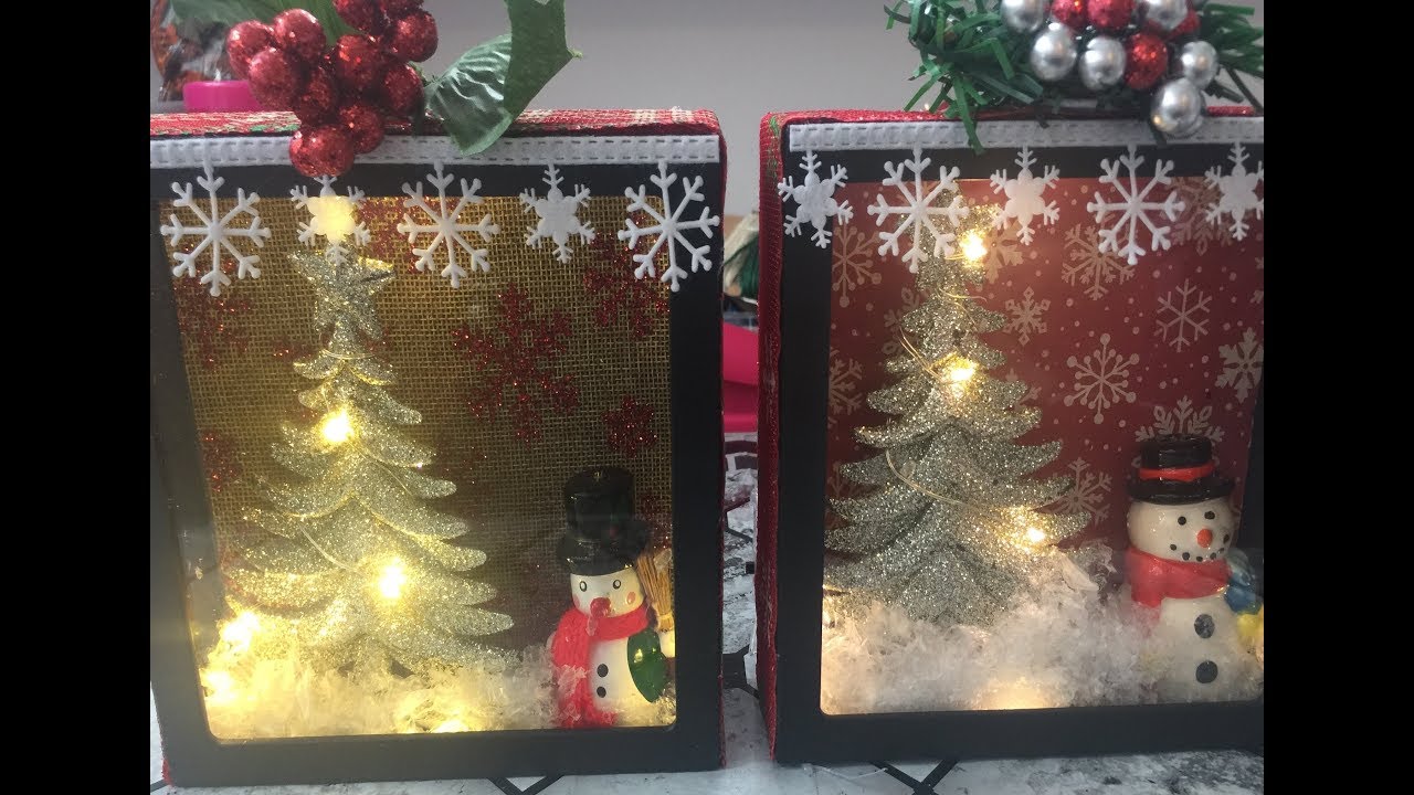 Рождественская рамка-витрина // Рождественские поделки из Dollar Tree 🎄⛄🛷🔔