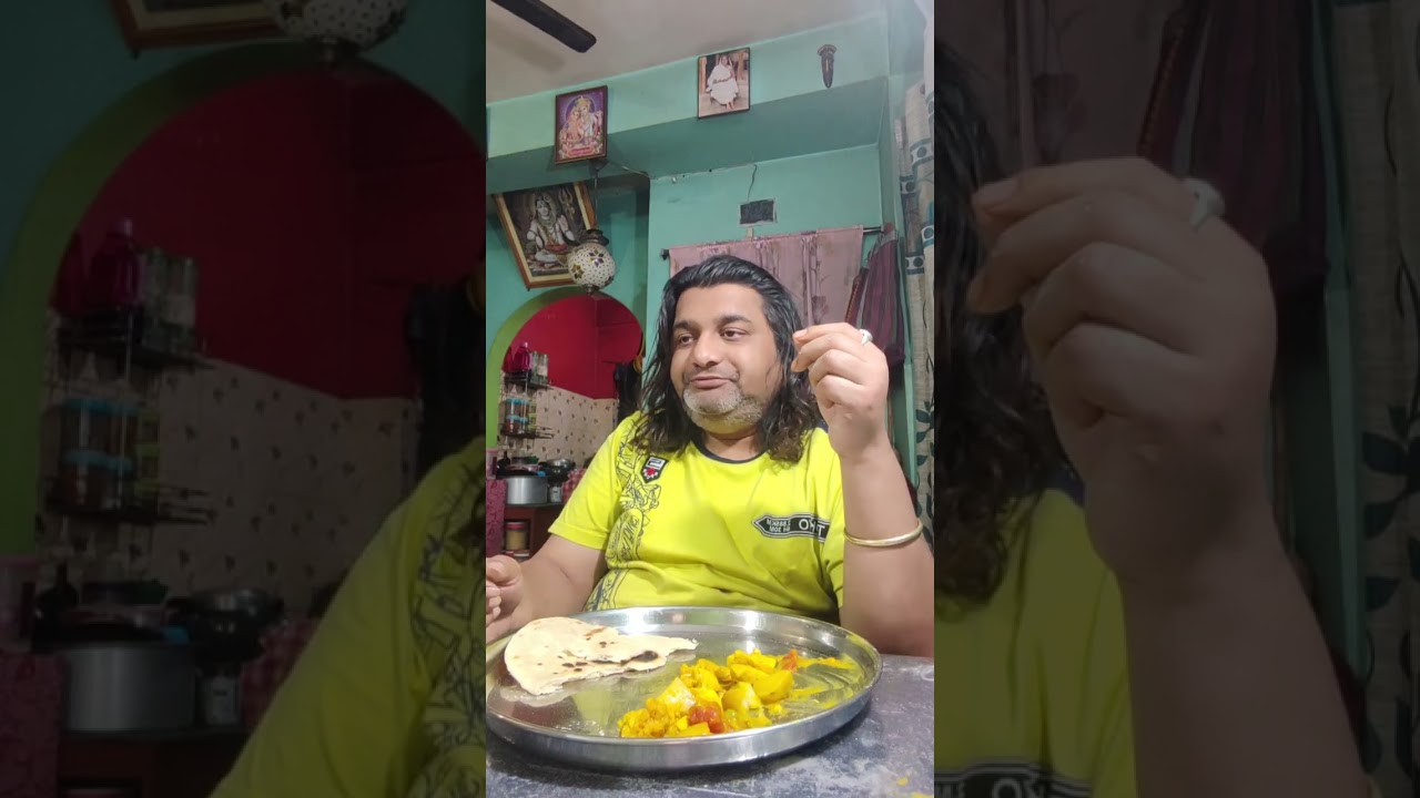 তাওয়া তন্দুরী রুটি আর পনির মিক্স ভেজ | Eating Show | Veg Thali | Tandoori Roti & Mix Veg 