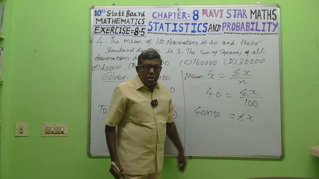 RAVI STAR MATHS,(10th Maths),(STATE BOARD),{STATISTICS & PROBABILITY},[EXERCISE=8.5],Q.4