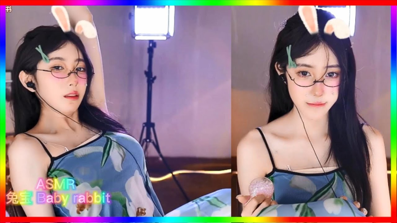 [ASMR 兔宝Baby rabbit]  Ear touch, mouth sound, decompression ball, water drop bottle💕柳婉音Liu Wanyin