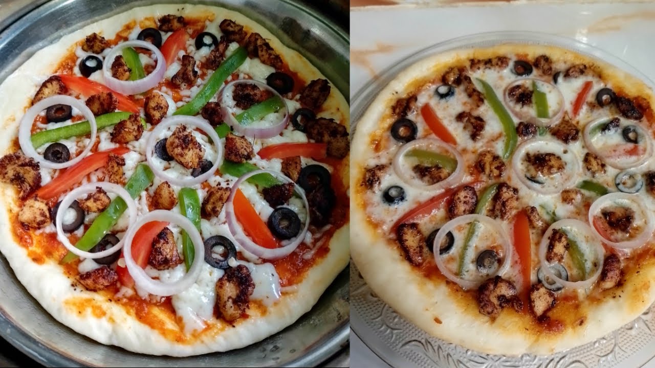 🍕 ঘরেই বানান পারফেক্ট চিকেন পিজ্জা।Easy Chicken Pizza Recipe at Home
