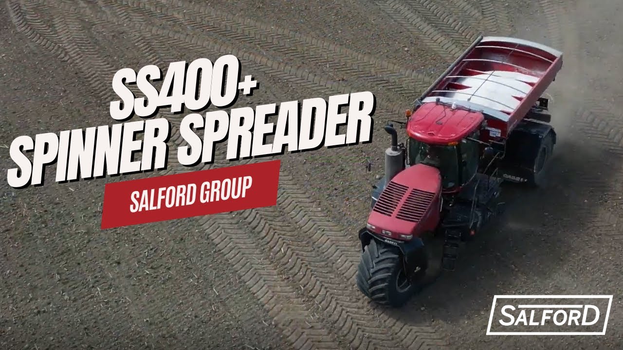 Salford SS400+ Spinner Spreader &mdash; Fertilizer and Lime Dual-Bin Capability