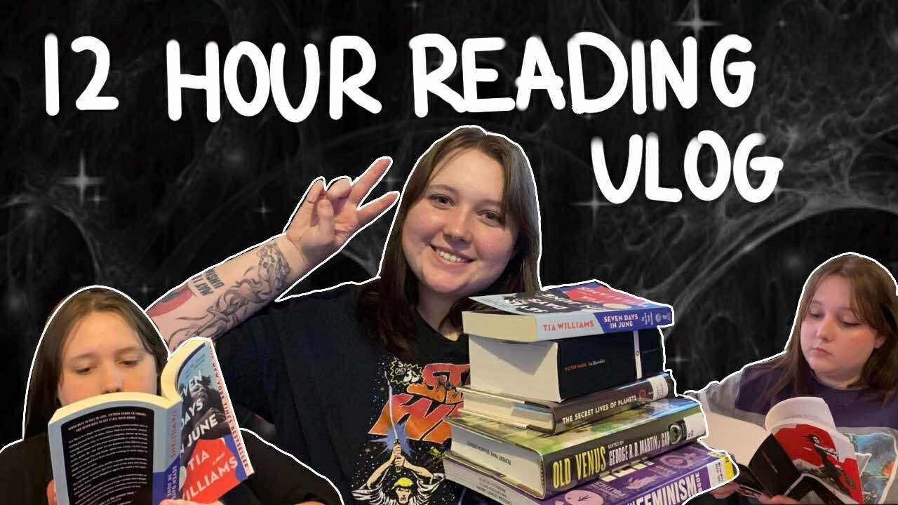 12-hour reading marathon!! READING VLOG NO. 2 📚😍🖤
