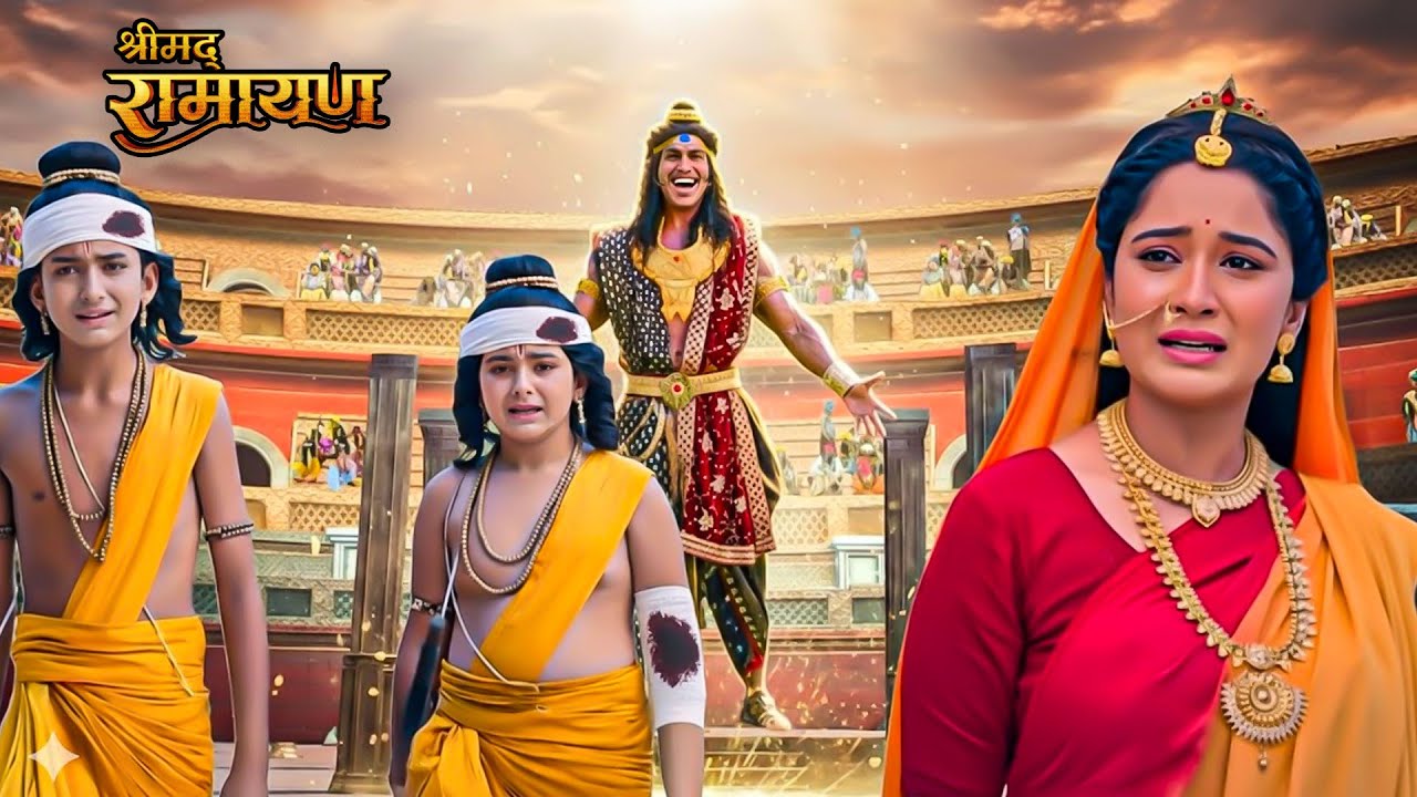 देखिए राक्षस से युद्ध में लव कुश हुए घायल देख माता हुई भावुक || Shrimad Ramayan #ramayan