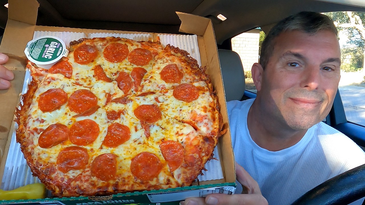papa johns NEW pan pizza review