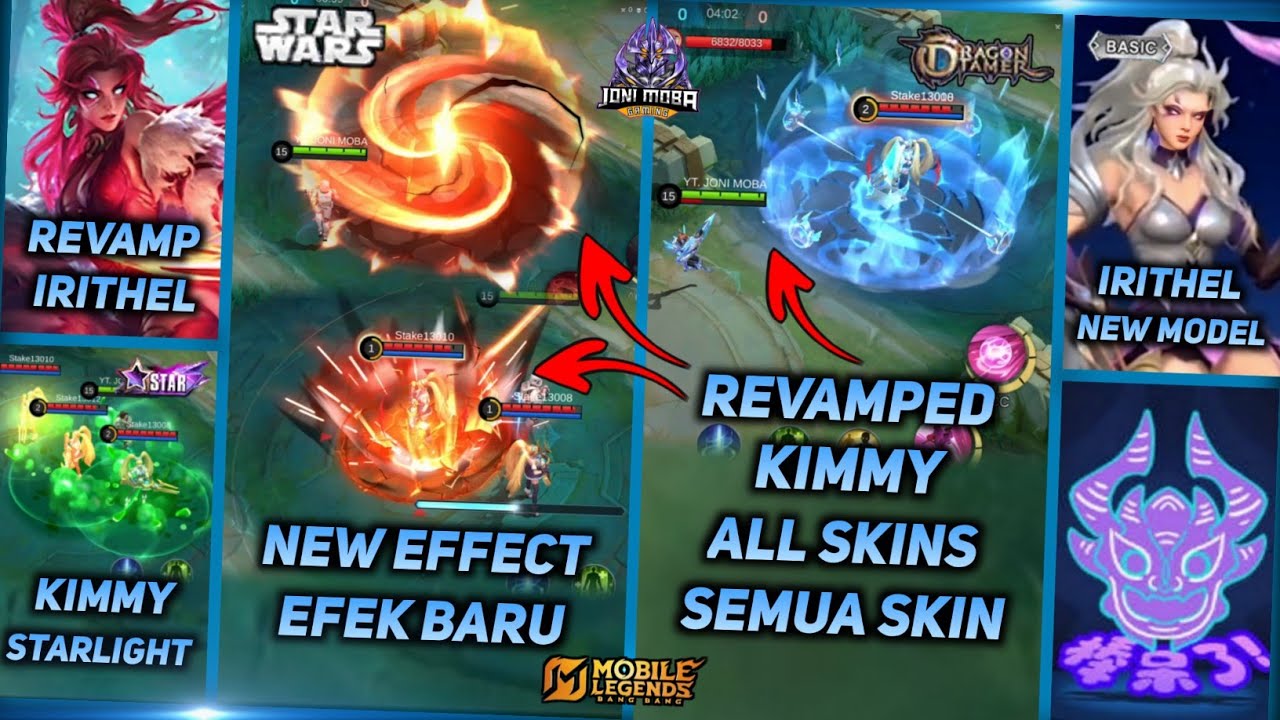 REVAMP KIMMY ALL SKINS, REVAMP IRITHEL MODEL, KIMMY STARWARS SKIN NEW EFFECT - MLBB UPCOMING UPDATE