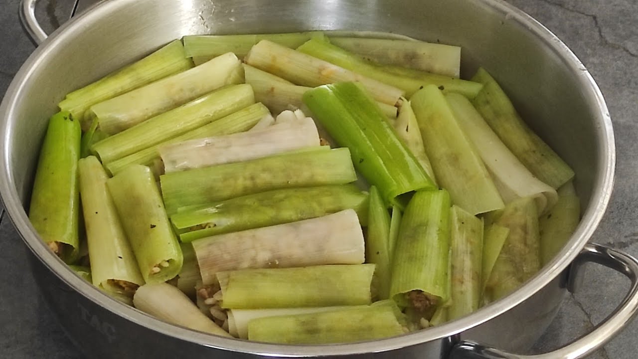Pırasa dolması nasıl yapılır 👉bu lezzet kaçmaz ⭐ harika bir dolma 👍