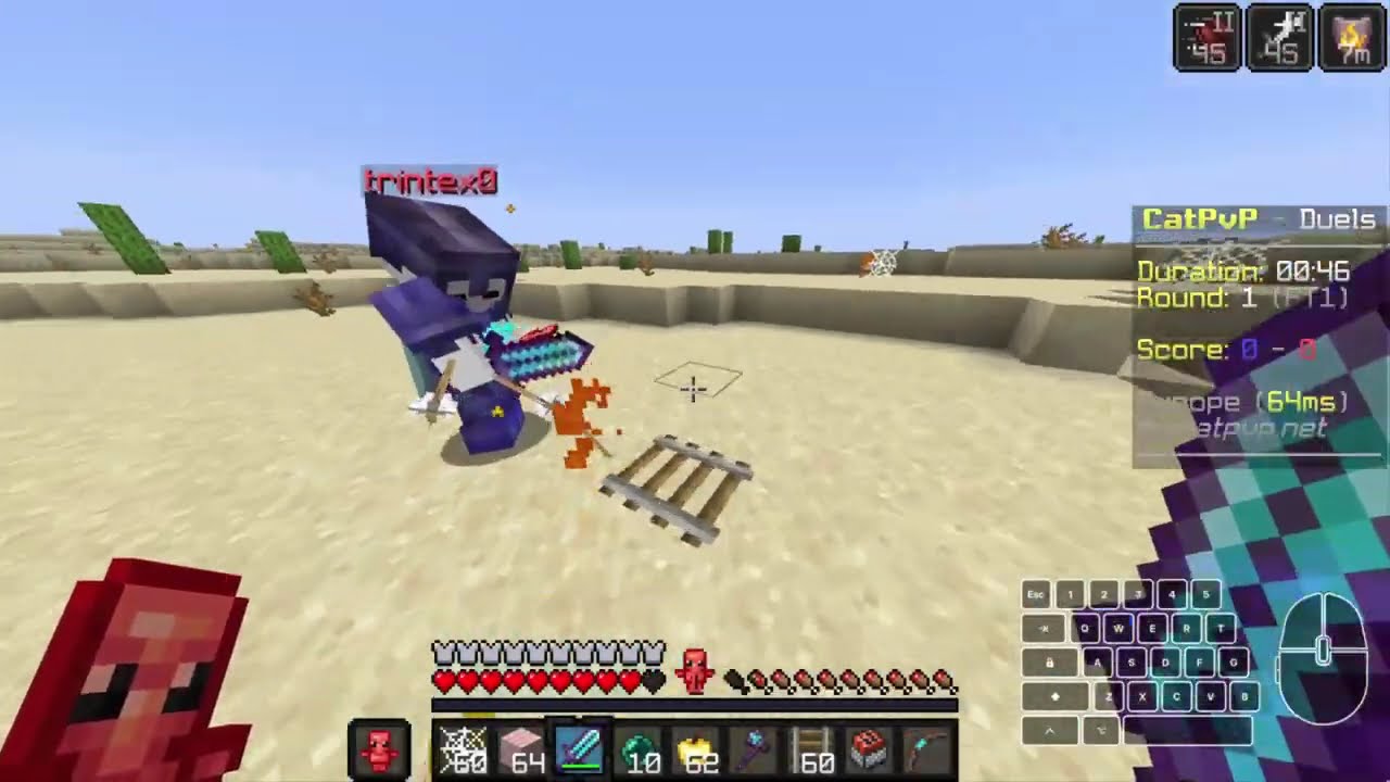 Full on cart pvp @TheobaldTheBird #minecraft #pvp #gaming #youtube