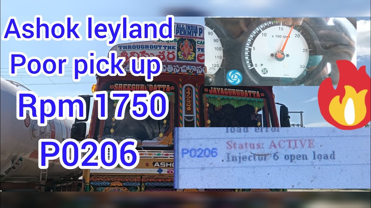 Ashok Leyland poor pick up|| Rpm1750 P0206