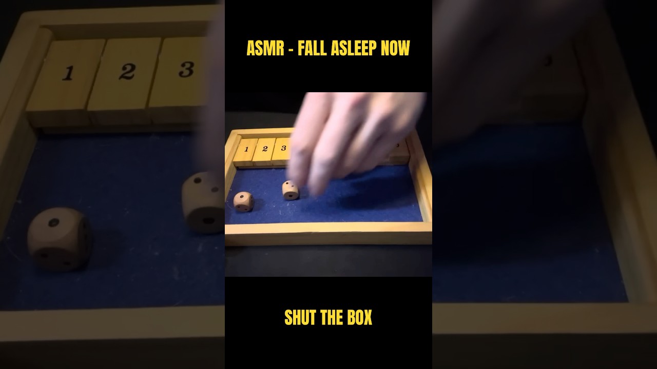 shut the box asmr 😴💤 | asmr soft, inaudible whispers, mouth sounds, tapping & wood sounds 🎲
