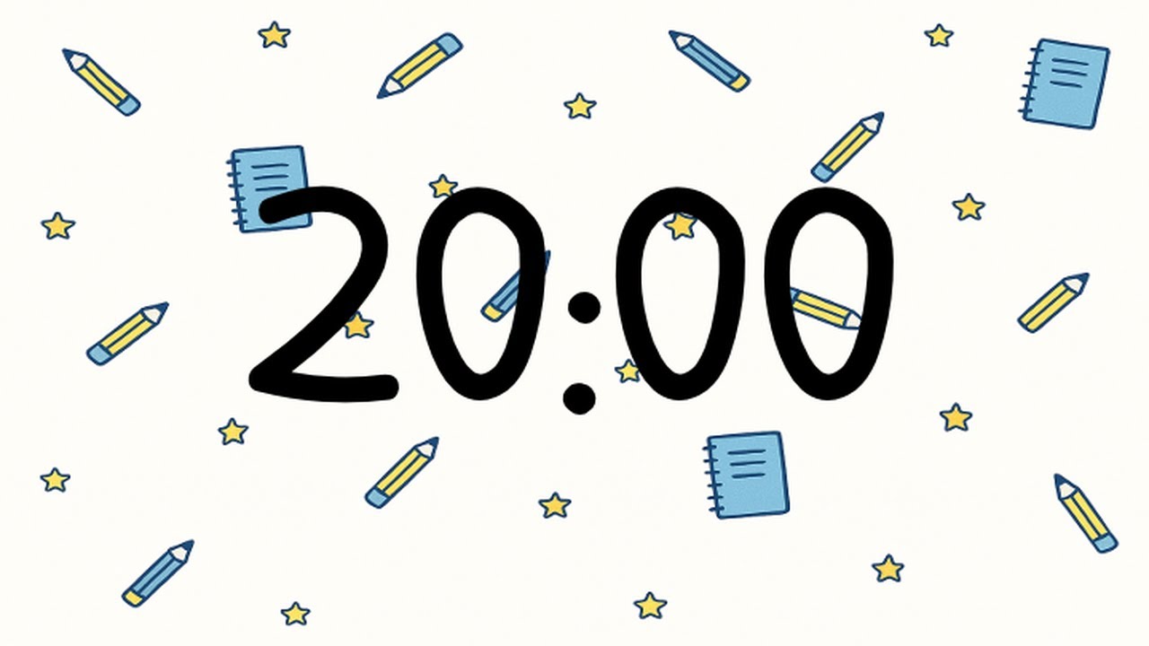 20 Minute Writing Timer with Music | Classroom Countdown for Students | Focus Timer