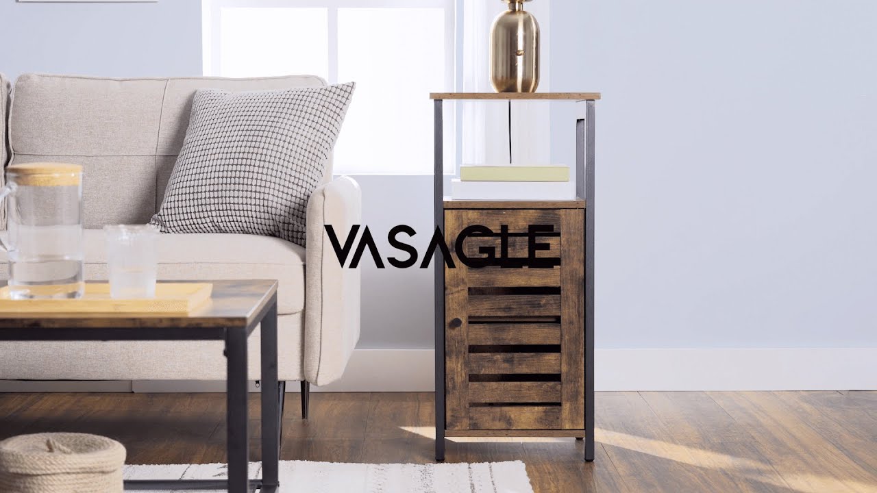 Short Storage Cabinet with Industrial Style, Home Storage, Home Furniture - ULSC34BX - VASAGLE