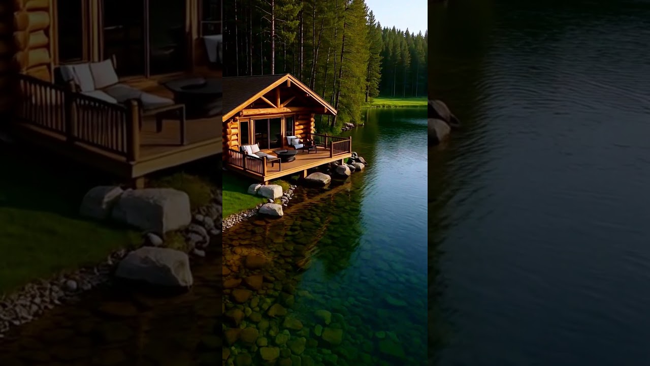 Escape to serenity 🌲✨ Cozy log cabin by the lake — perfect for peaceful moments and nature vibes