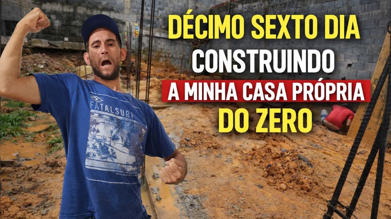 Construa comigo | 16º dia de obra – Começando a ALVENARIA da casa própria