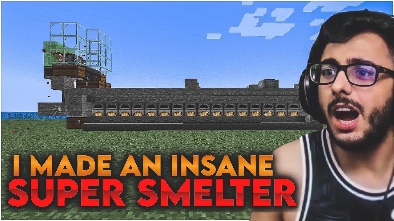 I Maid The FASTEST Super Smelter In Minecraft [ No Fuel Required ] 😱😱#24 @1HPLIVE @1HPOG