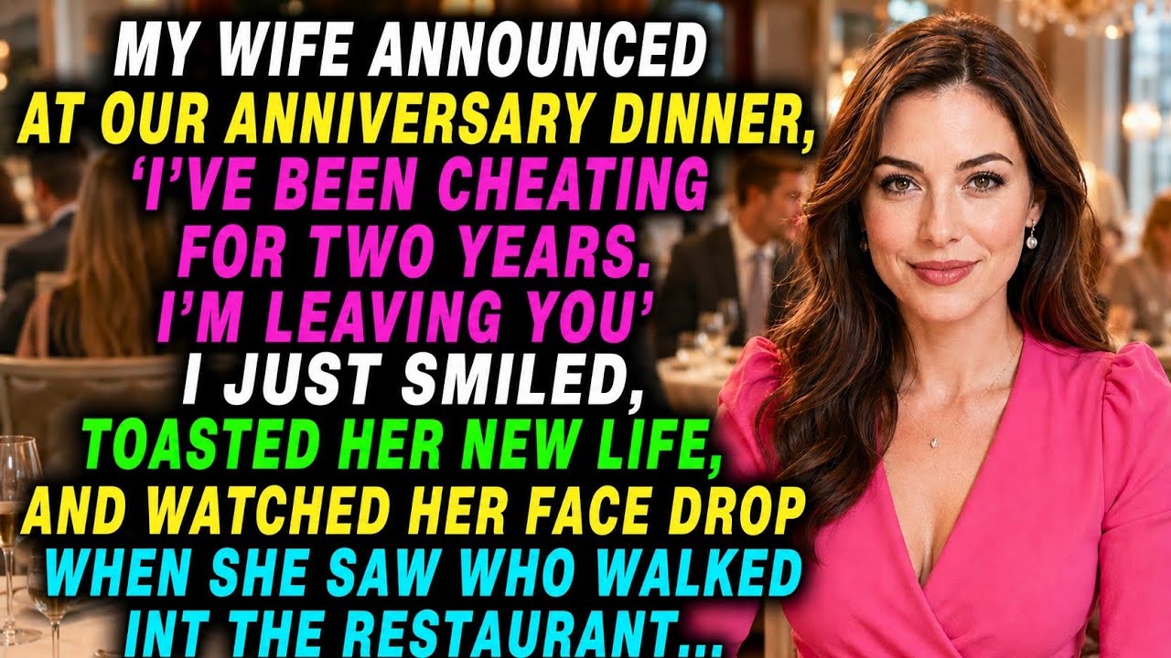 MY WIFE ANNOUNCED AT OUR ANNIVERSARY DINNER, 'I'VE BEEN CHEATING FOR TWO YEARS I'M LEAVING YOU'