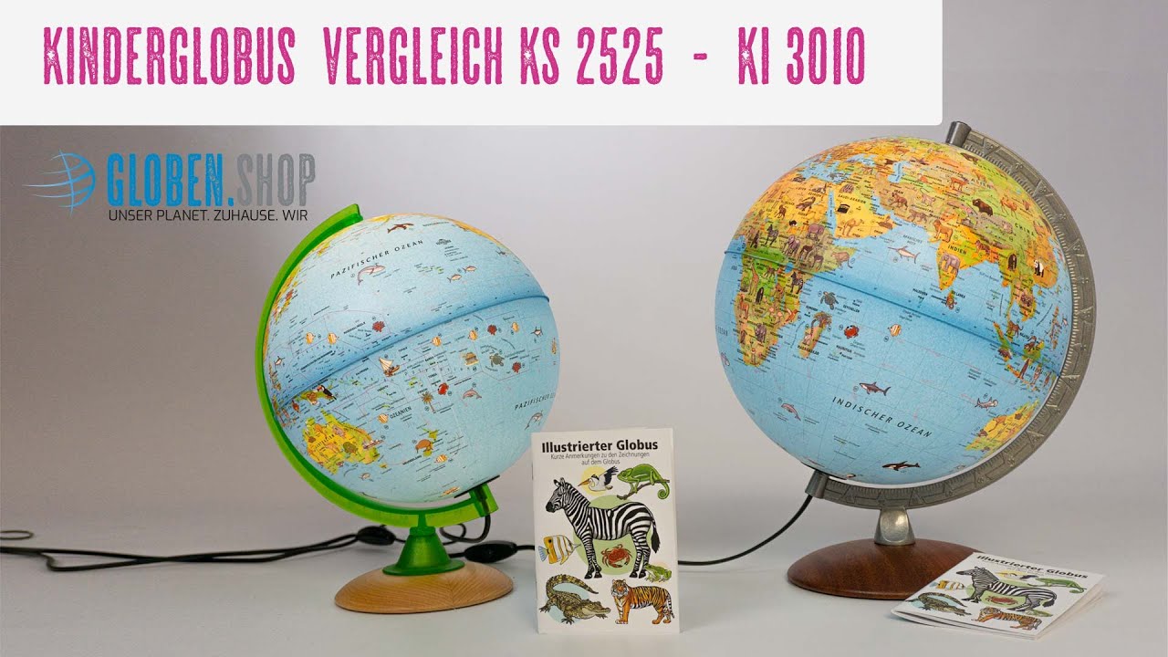 Kinderglobus KI 3010 und KS 2525 im Vergleich