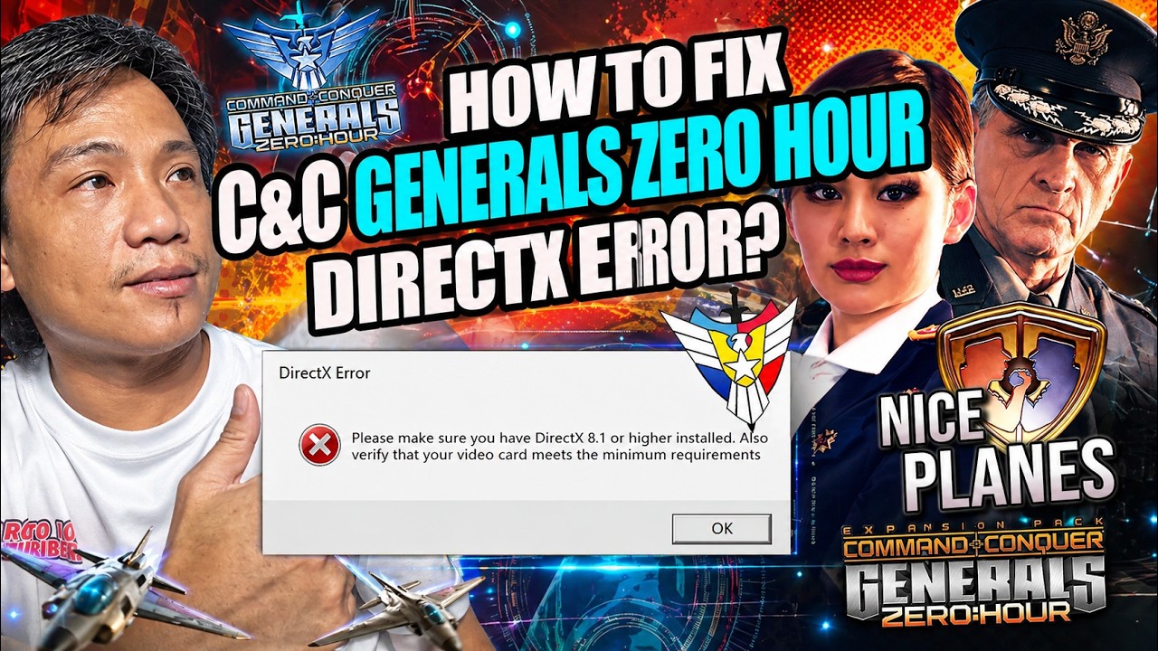 How to fix Command and Conquer Generals and Generals Zero Hour  directX Error? English.