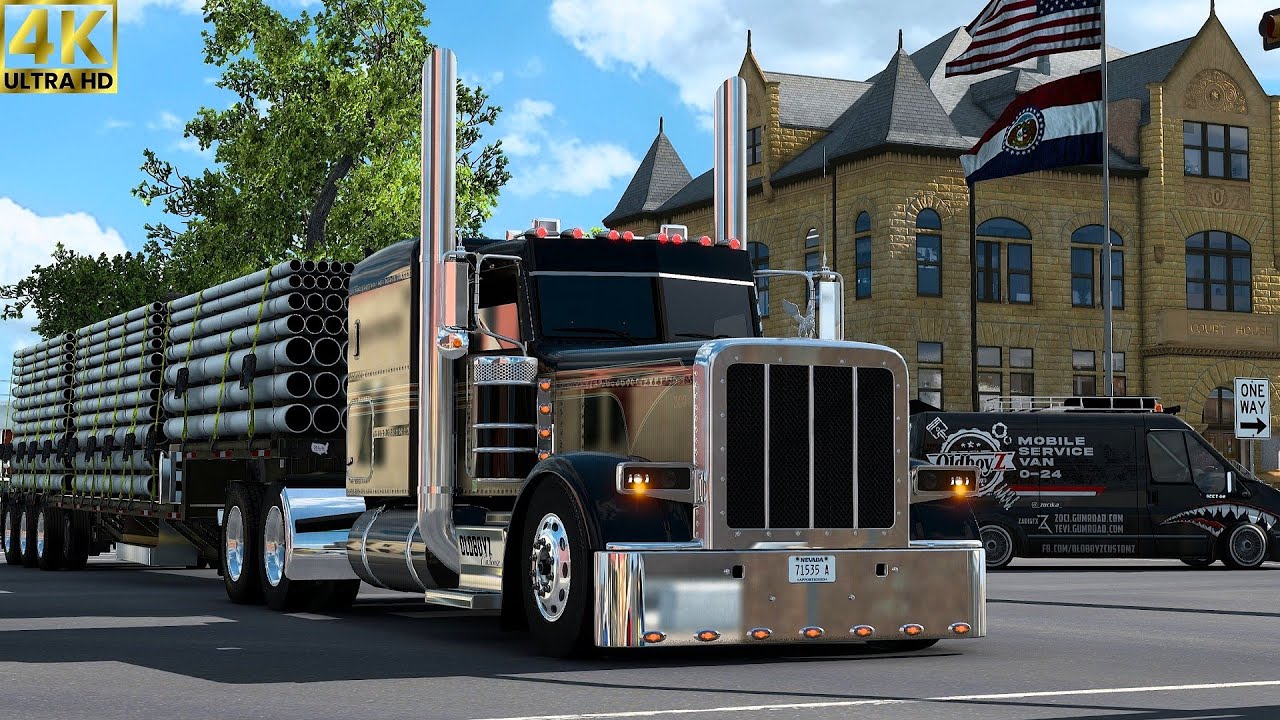 ATS 1.56 Mods | 4K | Quiktrip Wade Stepdeck  Pete 389 | American Truck Simulator let's go