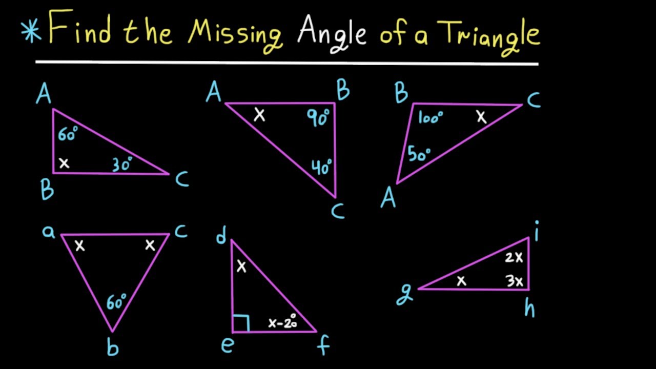 Find the missing angle of a triangle