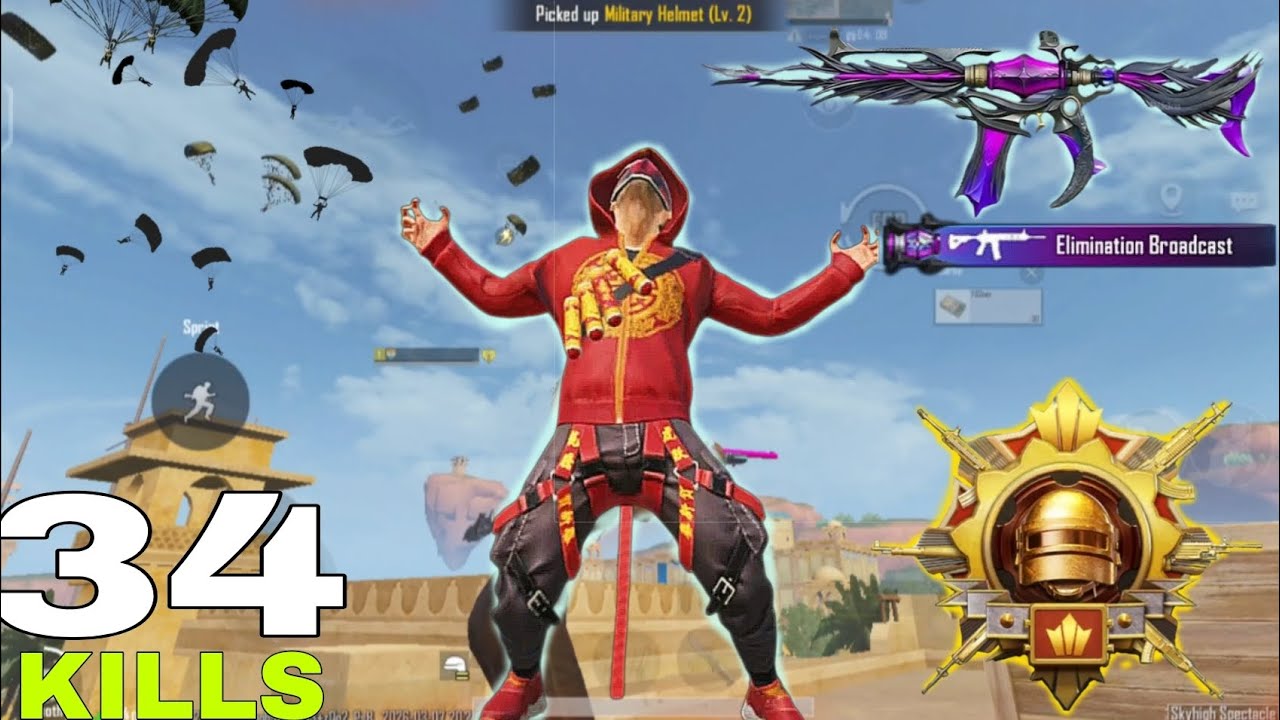 SOLO 34 KILLS 😱 !! BEST AGGRESSIVE GAMEPLAY IN OLD EVENT | Pubg mobile 
