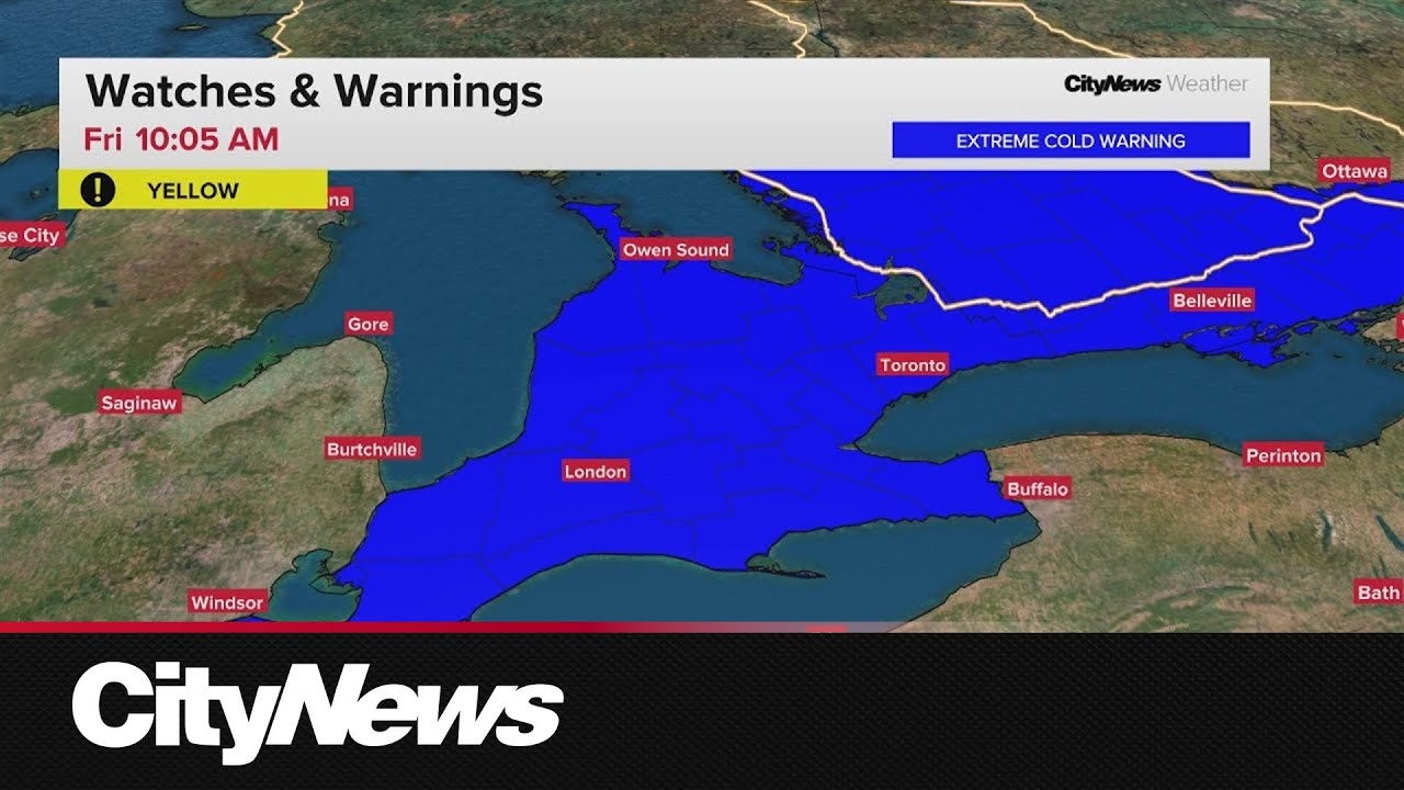 Southern Ontario under extreme cold warning