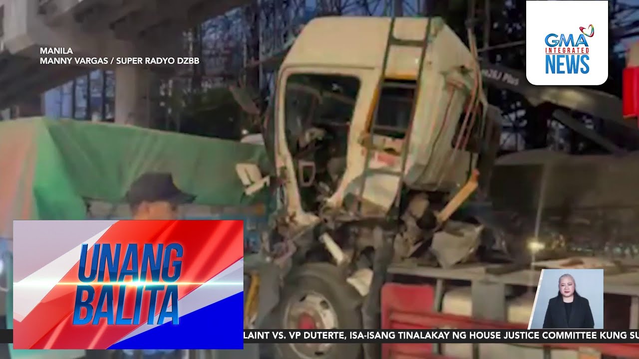 Dalawang trailer truck, nagkabanggaan sa Quirino Avenue; isa, sugatan | Unang Balita