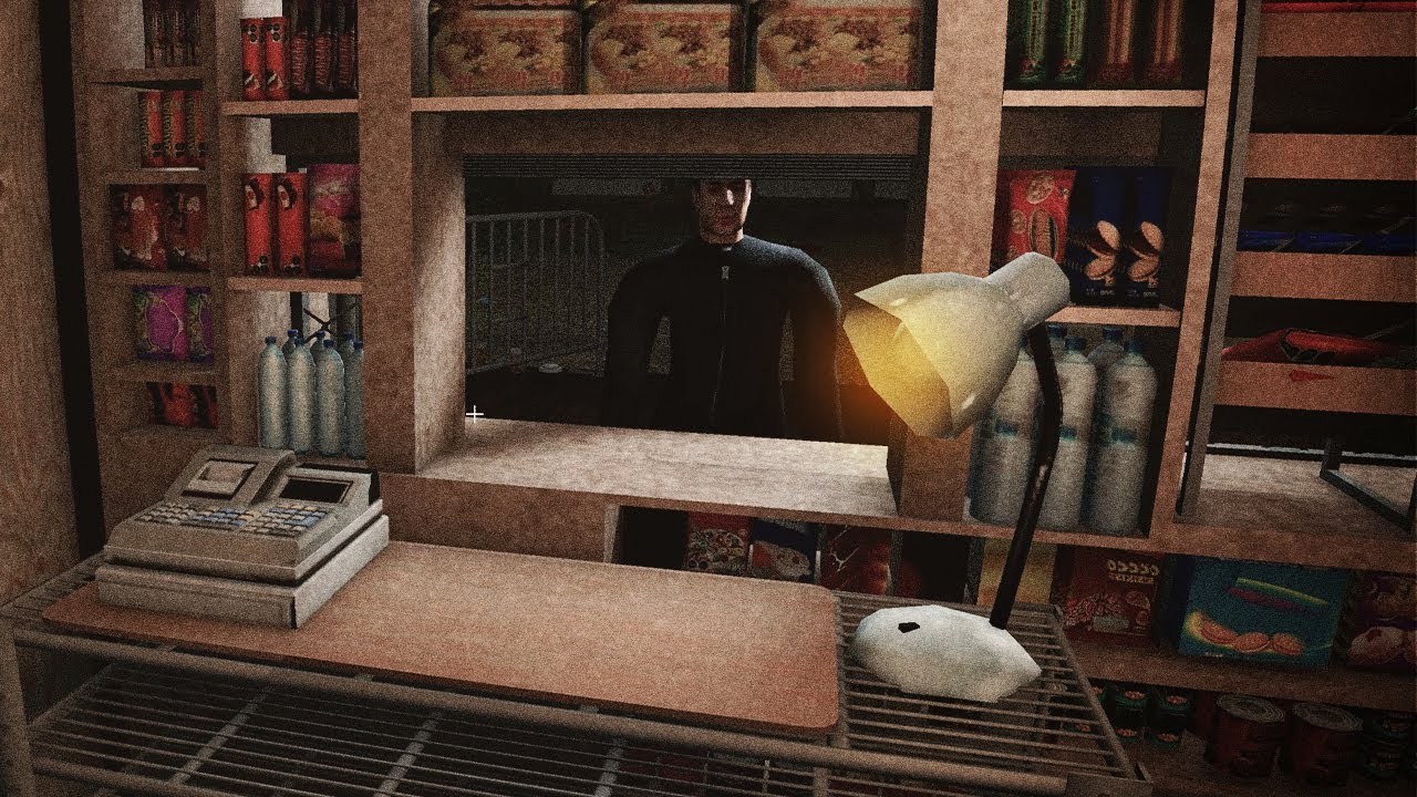Working Late at a Food Kiosk..