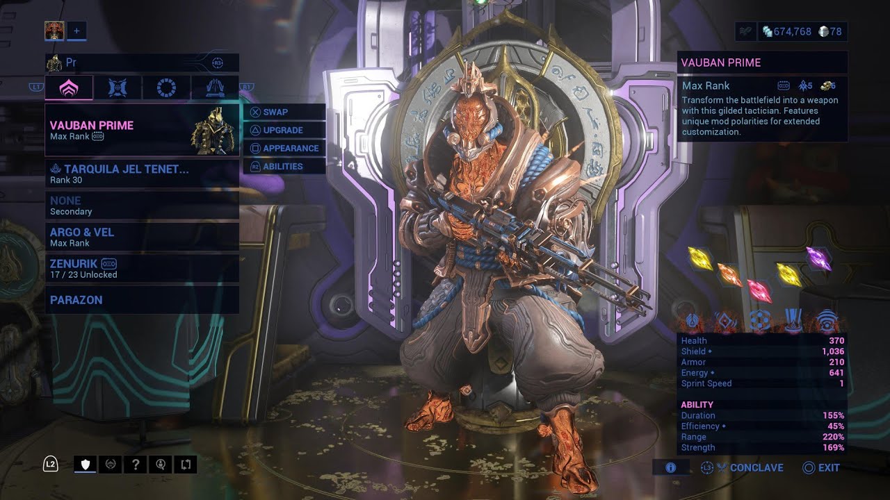 Vauban Prime Build the Crowd Control Nuke Buster