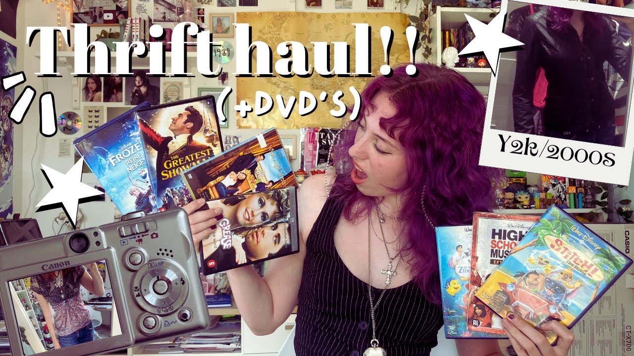 COME THRIFT WITH ME !!! 2000s aesthetic, physical media 💿🎞️
