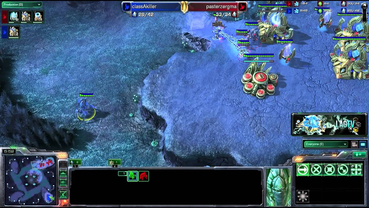 classAkiller (P) VS pasterzergma (P) -- Starcraft 2 [LAGTV]