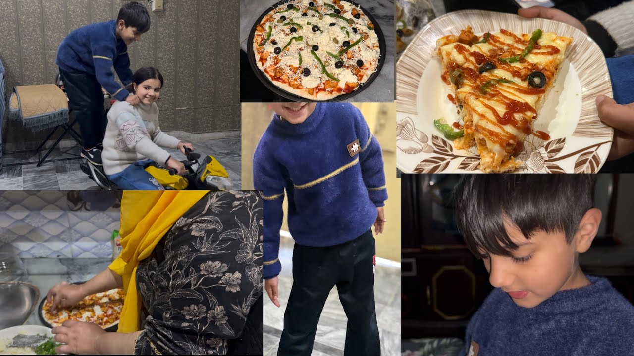 Homemade pizza recipe/hussnain ko pri dant /sultanavlogs
