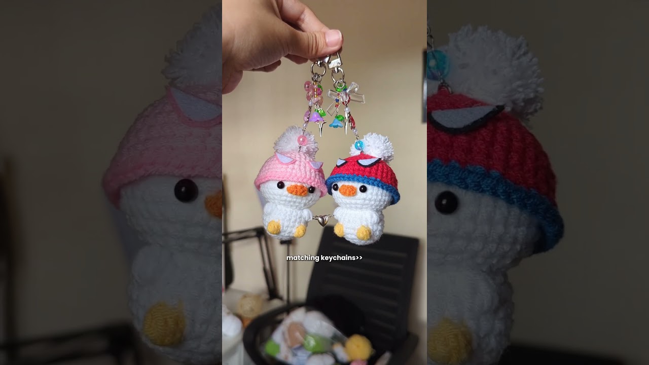 Crochet couple duck🥹 It's sooo adorable 😍 #crochetgiftideas #crochet #matchingkeychains #crochet