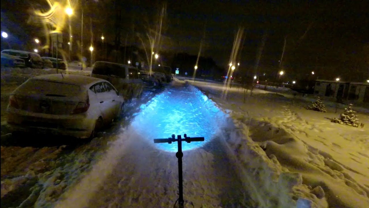 Xiaomi m365 зимой 2019.