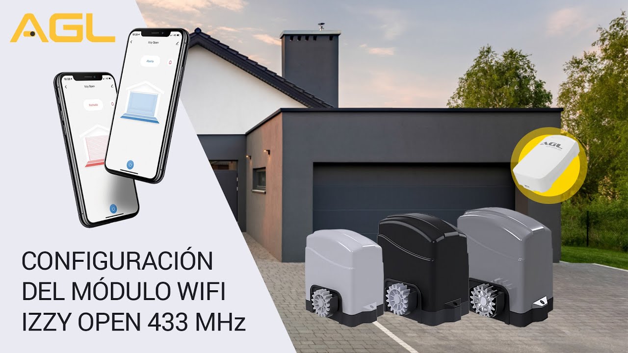 Configuración del módulo Wifi Izzy Open 433 MHz, Motores de Garage AGL